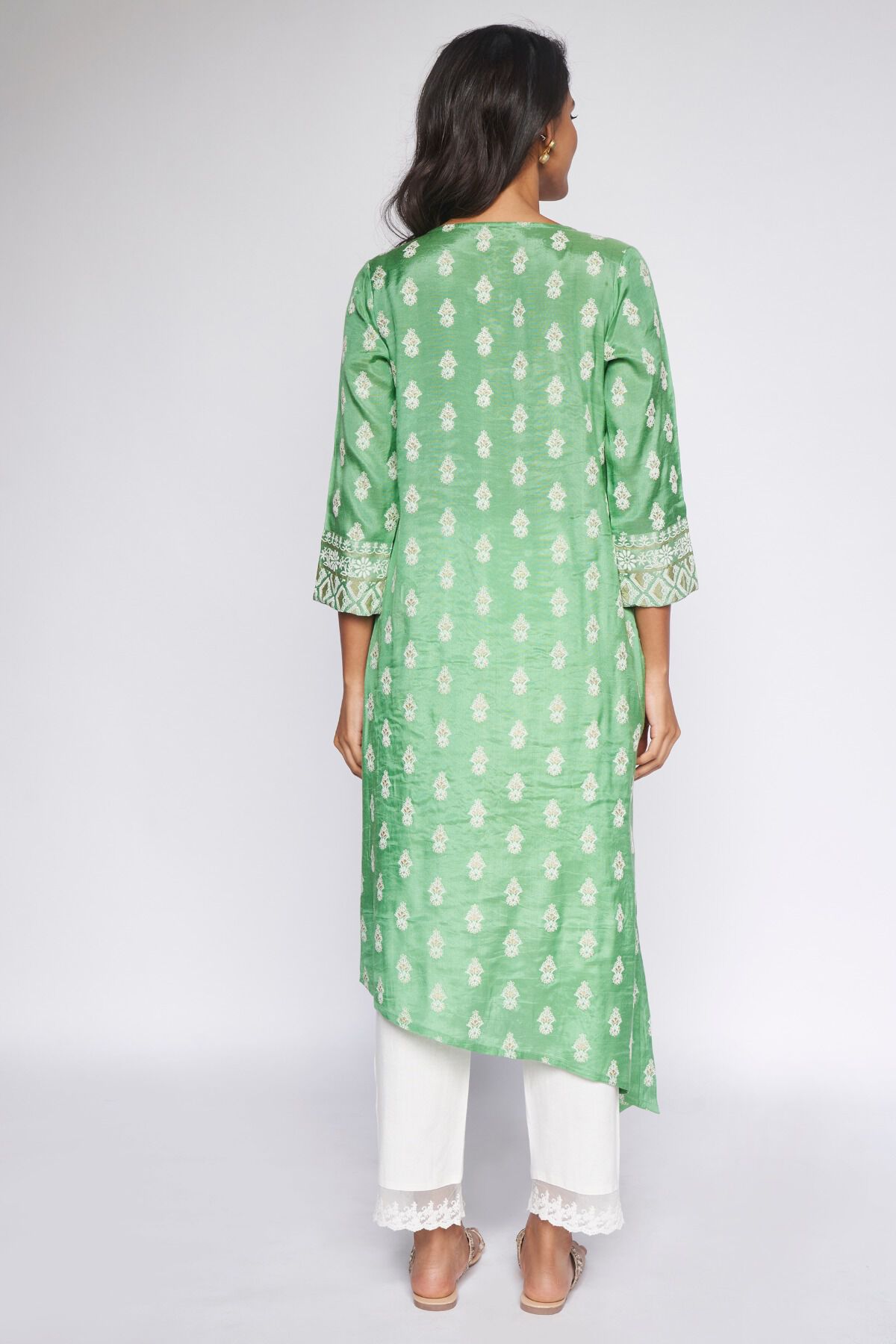 6 - Mint Floral Kurta, image 6
