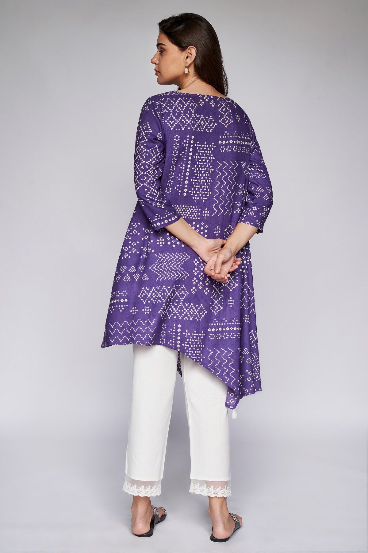 6 - Purple Ethnic Motifs A-Line Tunic, image 6