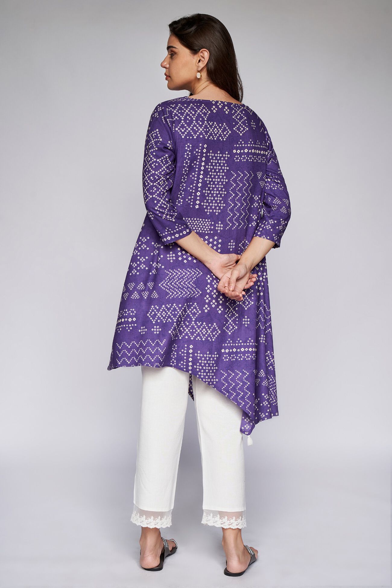 6 - Purple Ethnic Motifs A-Line Tunic, image 6