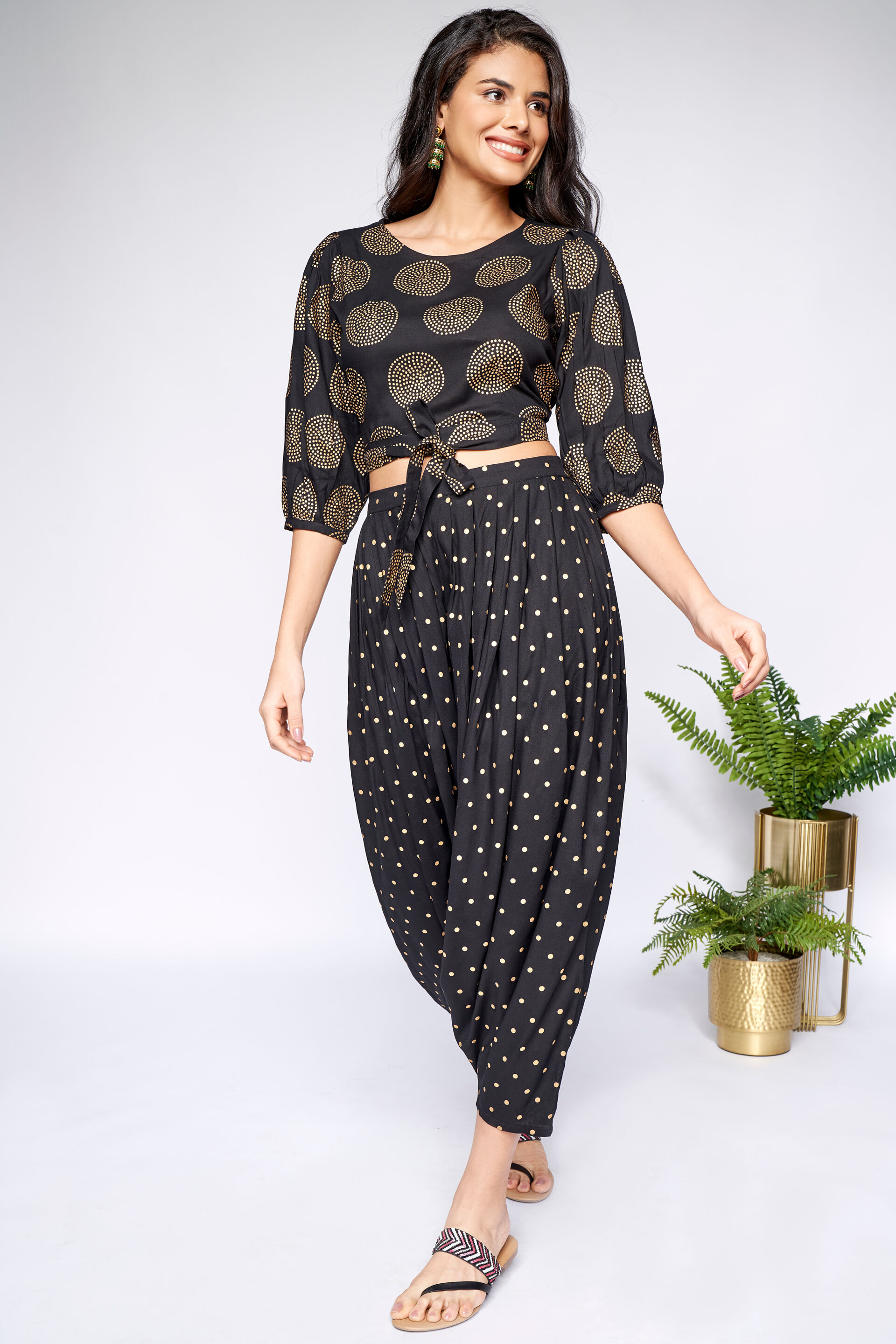 2 - Black Regular Dhoti Style Suit, image 2