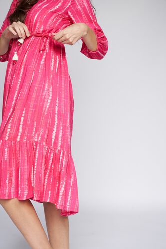 6 - Pink Tie & Dye Fit & Flare Dress, image 6