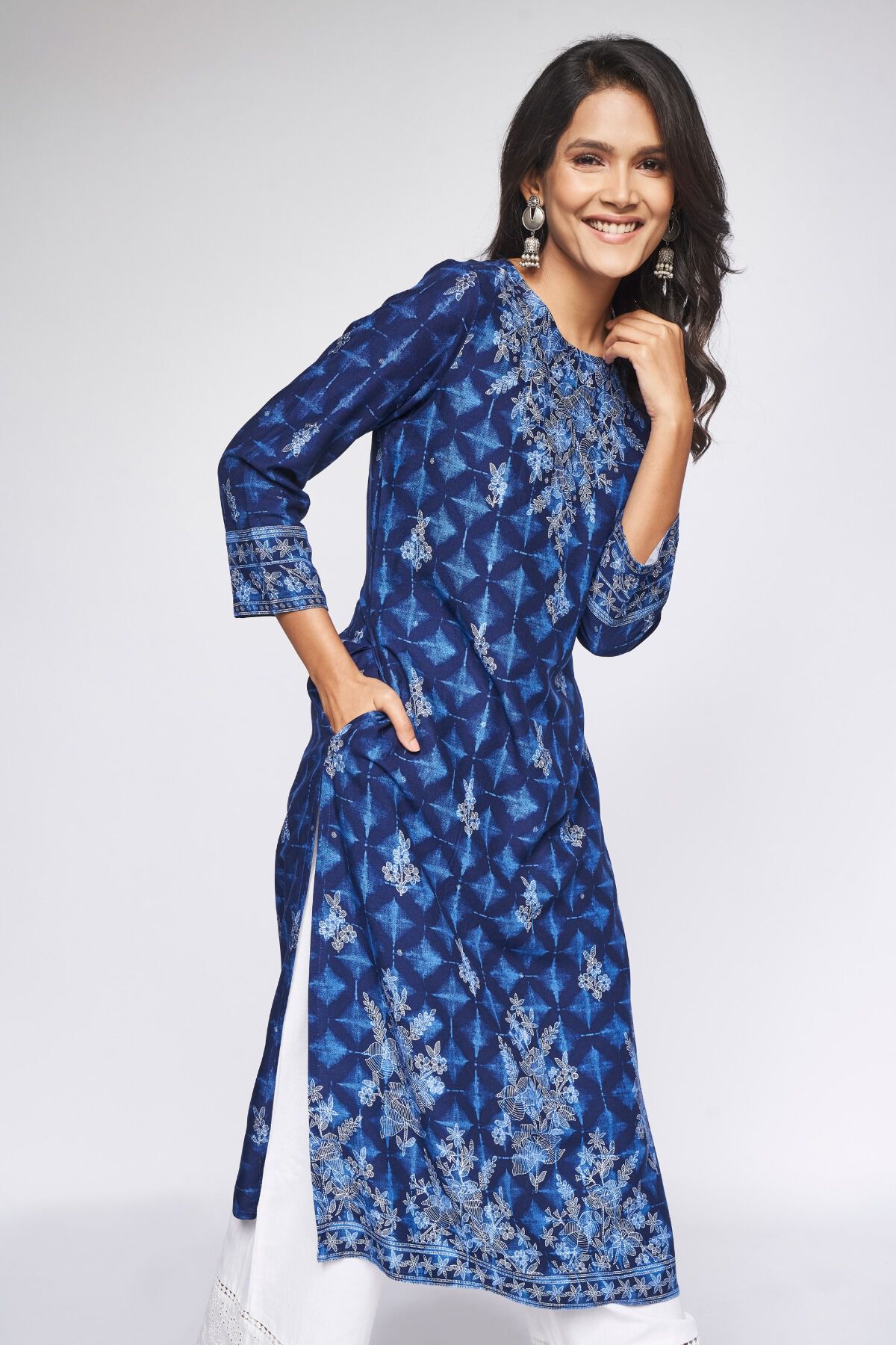 2 - Indigo Tie & Dye Kurta, image 2