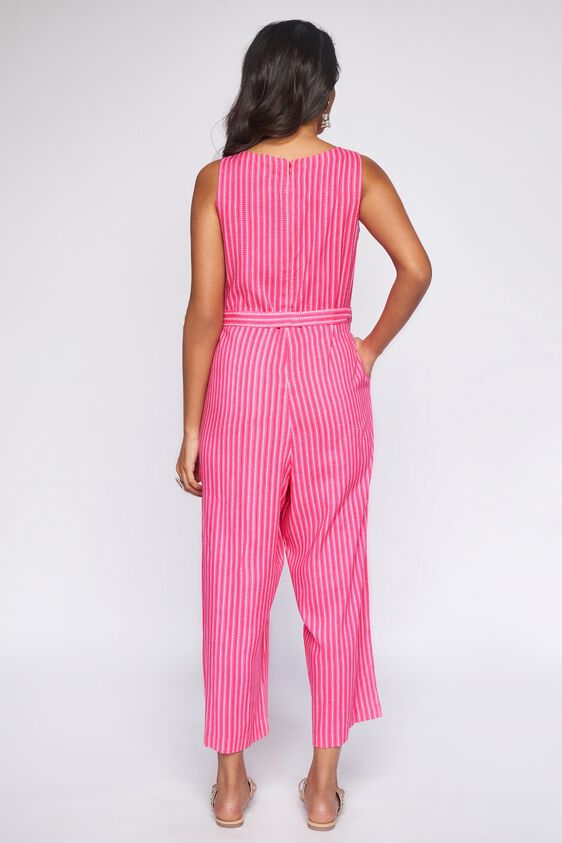 5 - Pink Geometric Straight Jump Suit, image 5