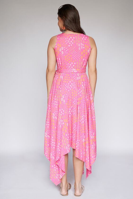 5 - Pink Floral Fit and Flare Dress, image 5