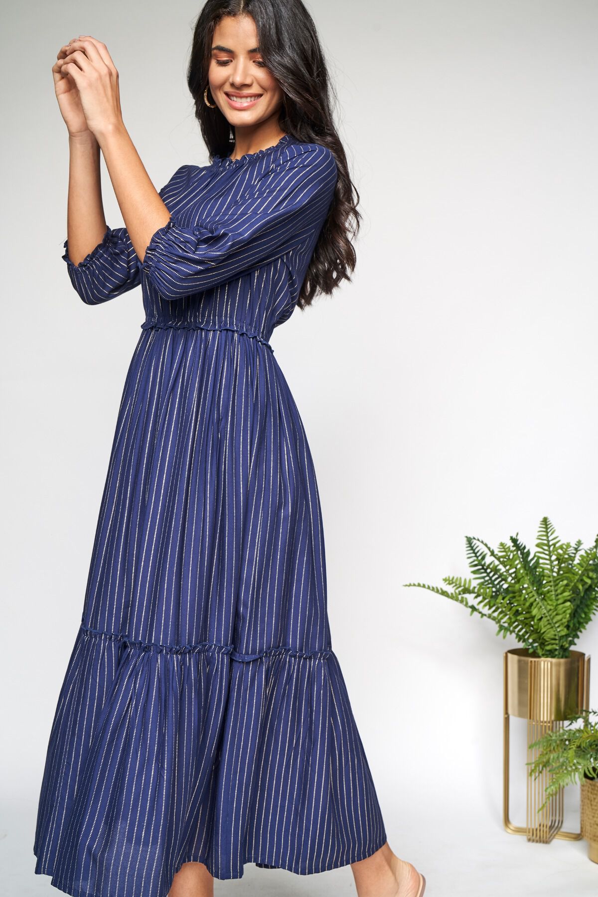 4 - Indigo Regular Fit and Flare Dress, image 4