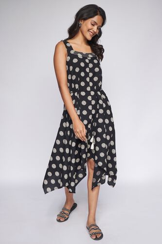 3 - Black Polka Dots Pinafore Dress, image 3