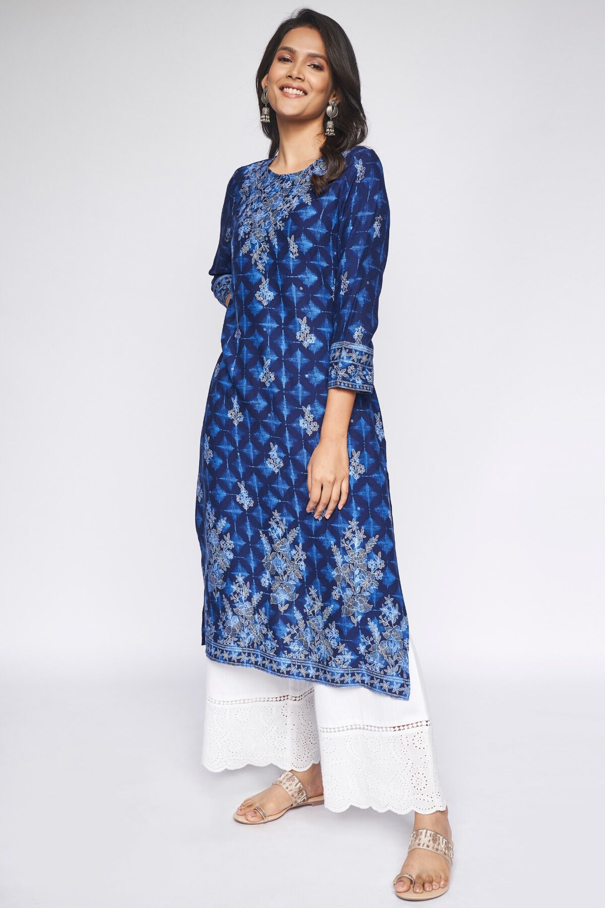 3 - Indigo Tie & Dye Kurta, image 3