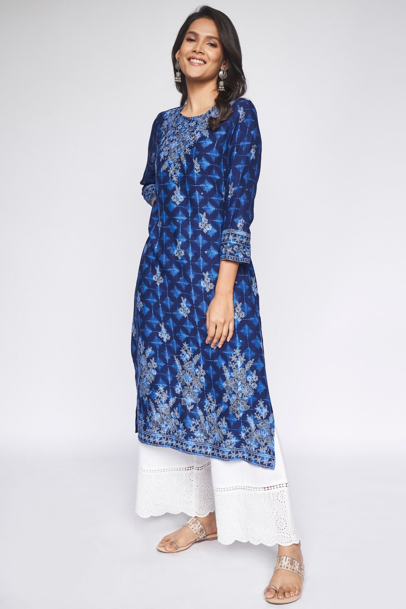 3 - Indigo Tie & Dye Kurta, image 3
