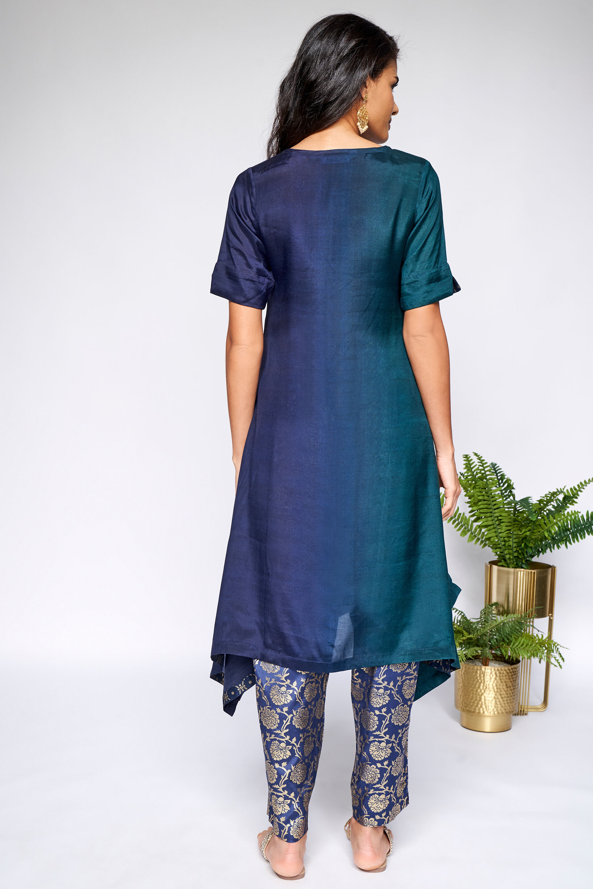 4 - Indigo Regular A-Line Kurta, image 4