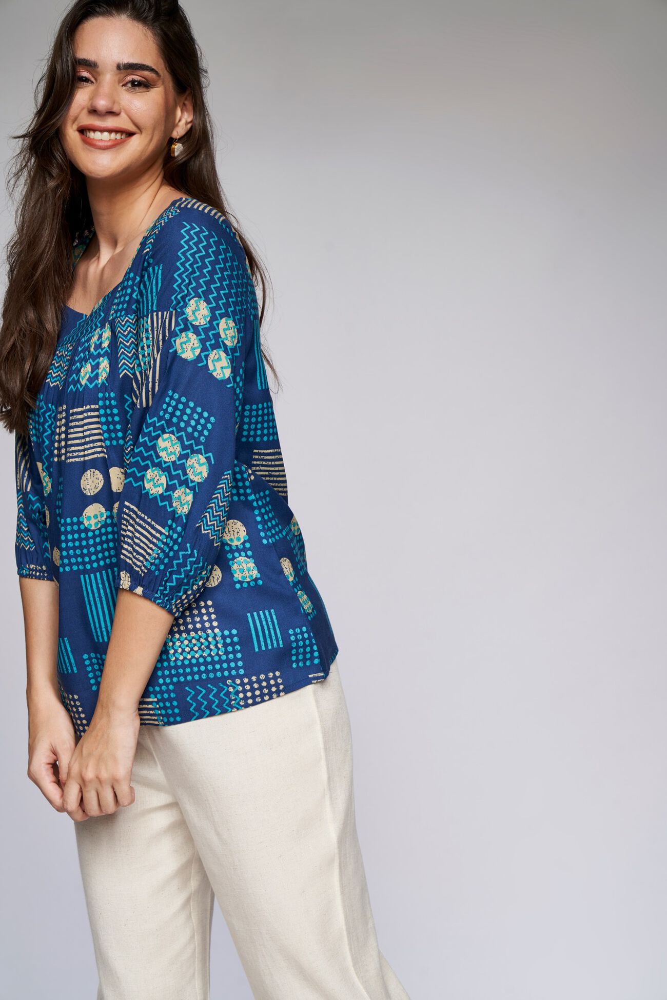 2 - Indigo Bohemian Trapese Top, image 2