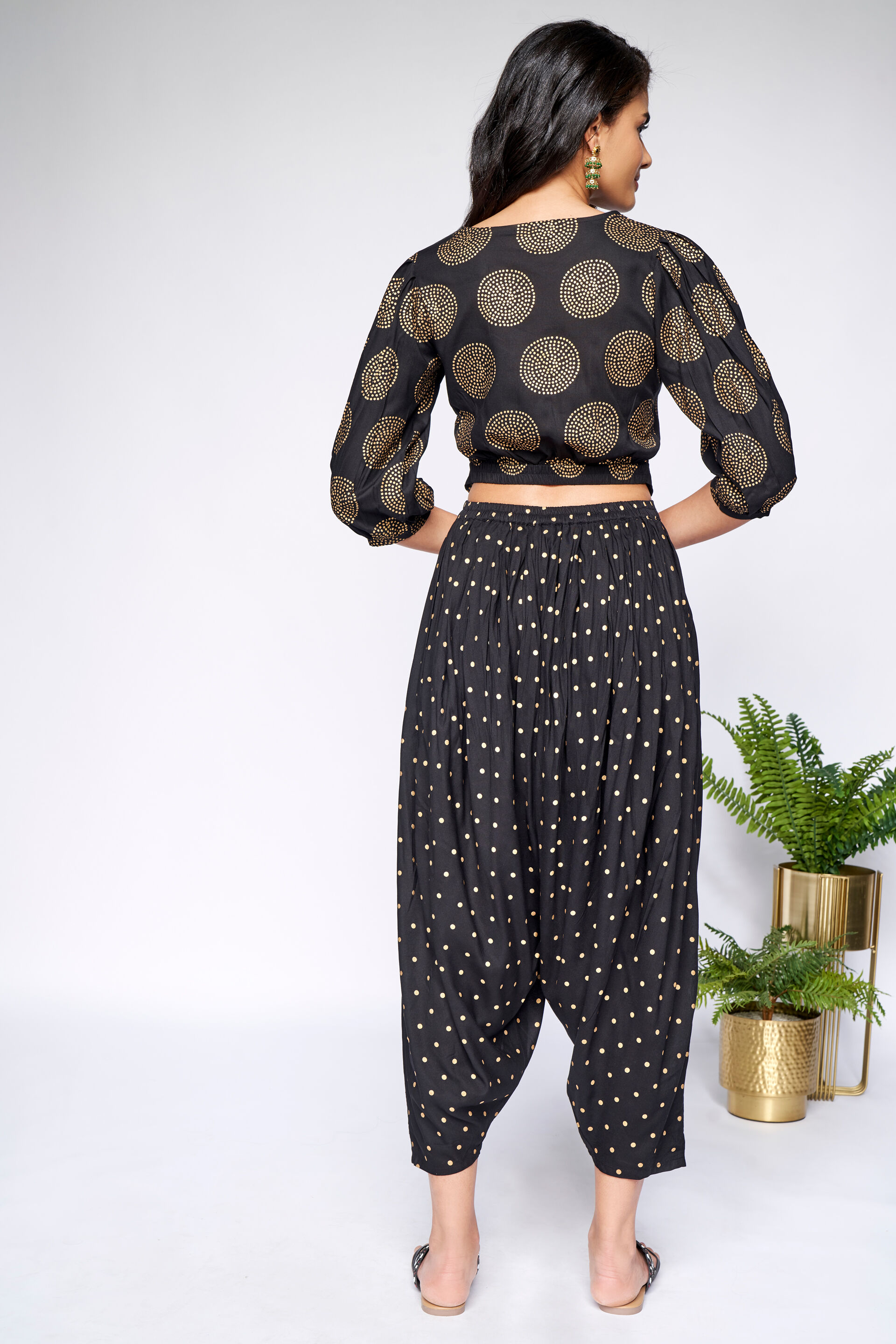 4 - Black Regular Dhoti Style Suit, image 4