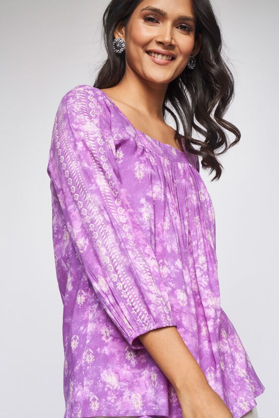 3 - Lilac Tie & Dye Trapese Top, image 3