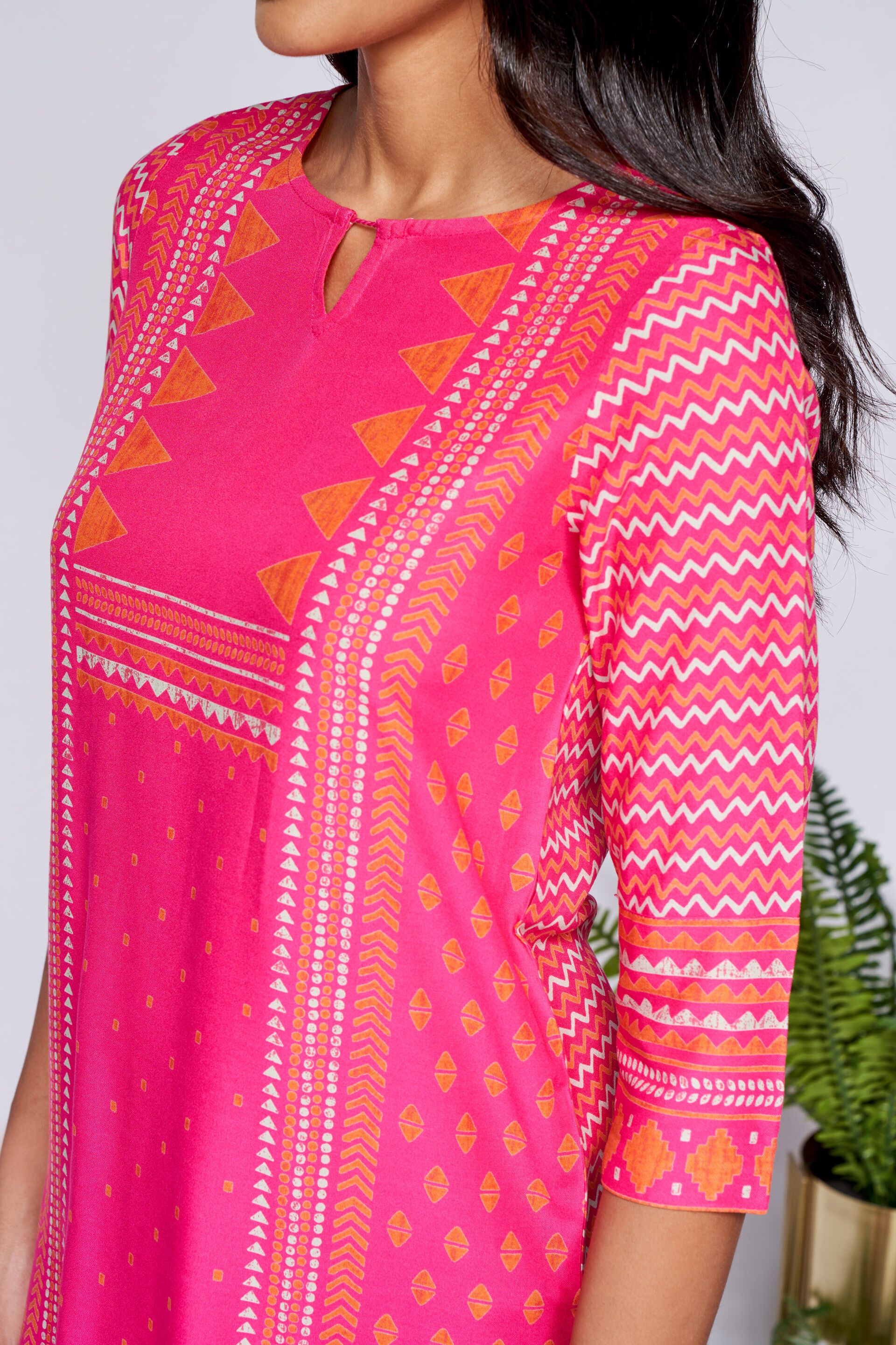 5 - Pink Regular A-Line Kurta, image 5