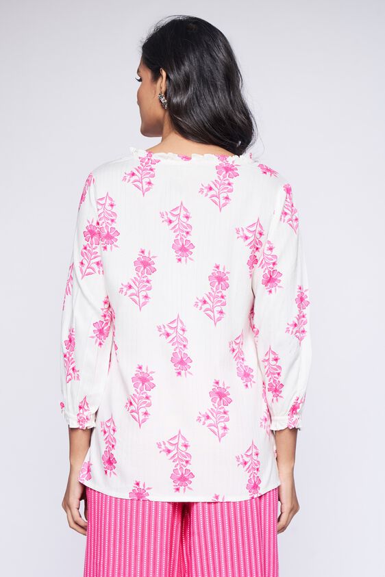 4 - Pink Floral Straight Top, image 4