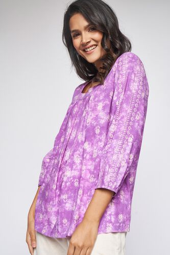 2 - Lilac Tie & Dye Trapese Top, image 2