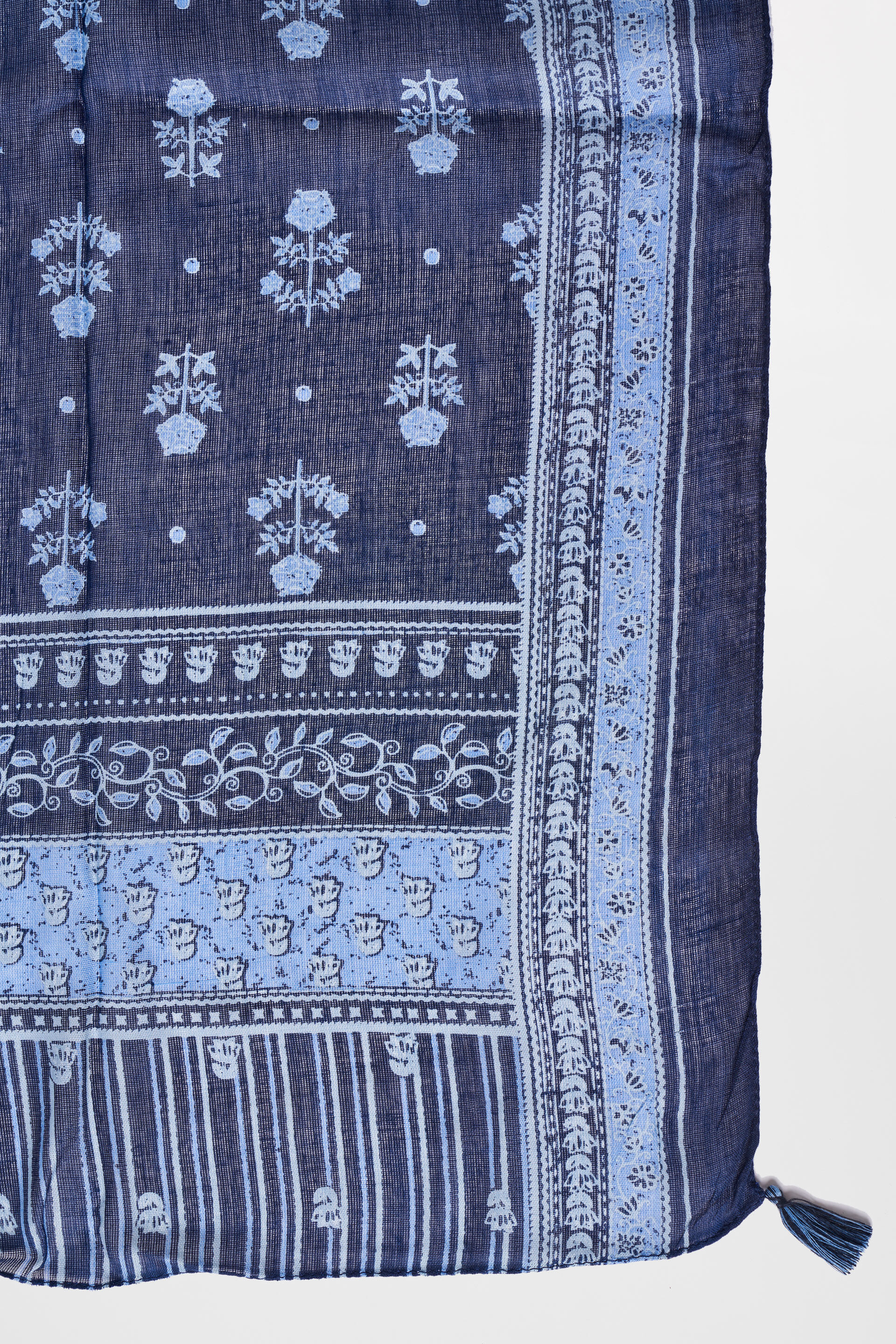 Navy Print Scarf, , image 2