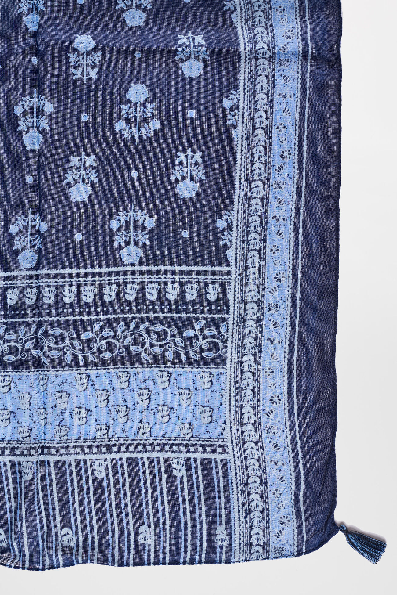 Navy Print Scarf, , image 2