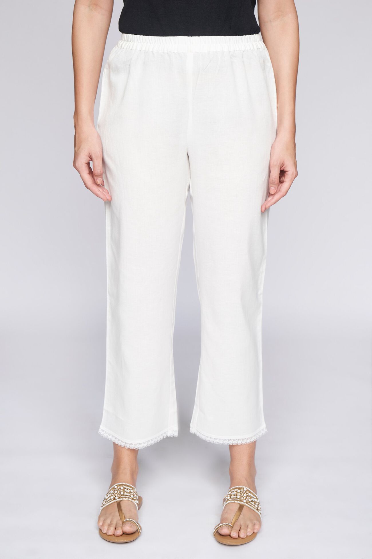 2 - White Regular Length Bottom, image 1