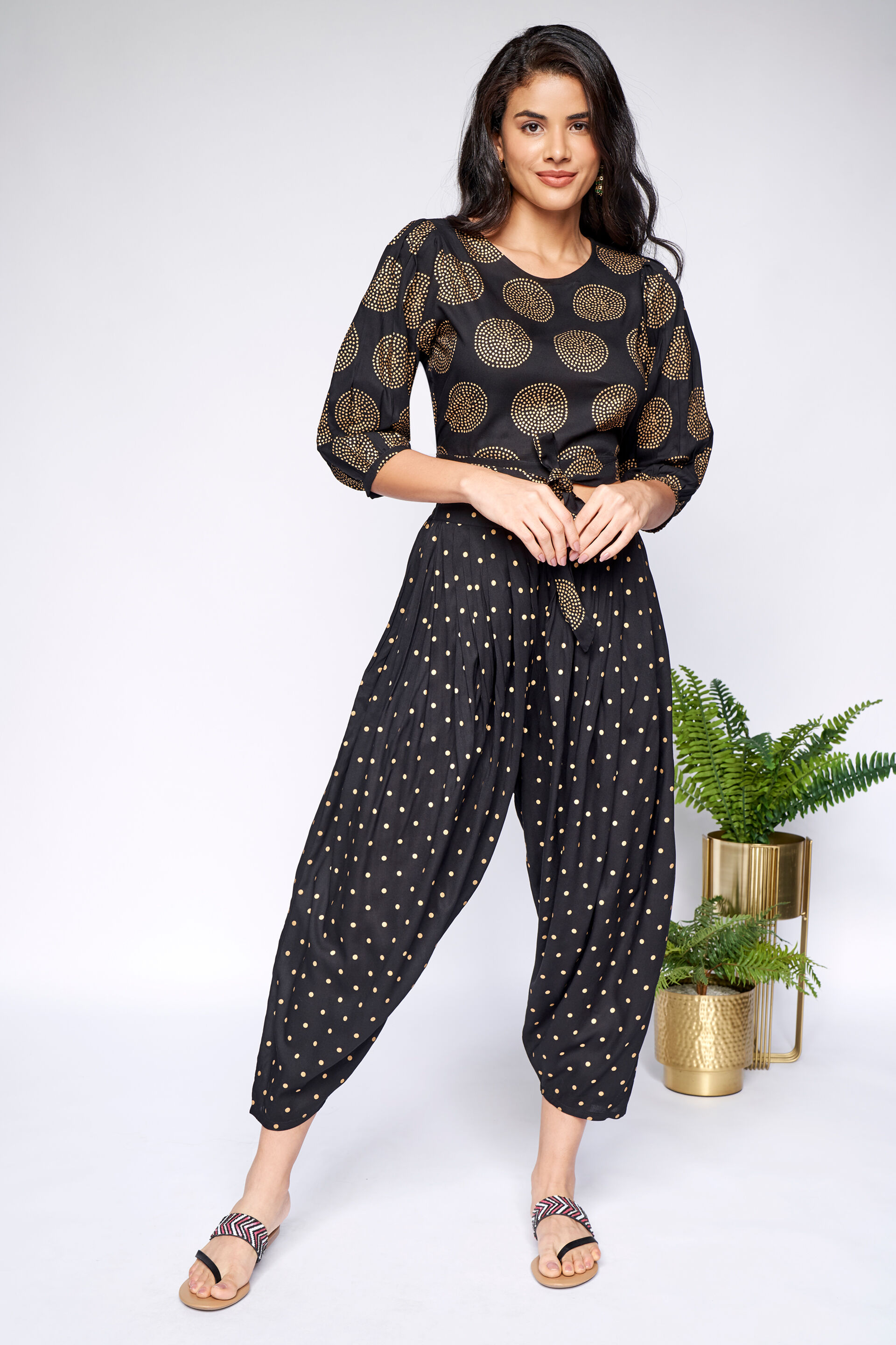 3 - Black Regular Dhoti Style Suit, image 3