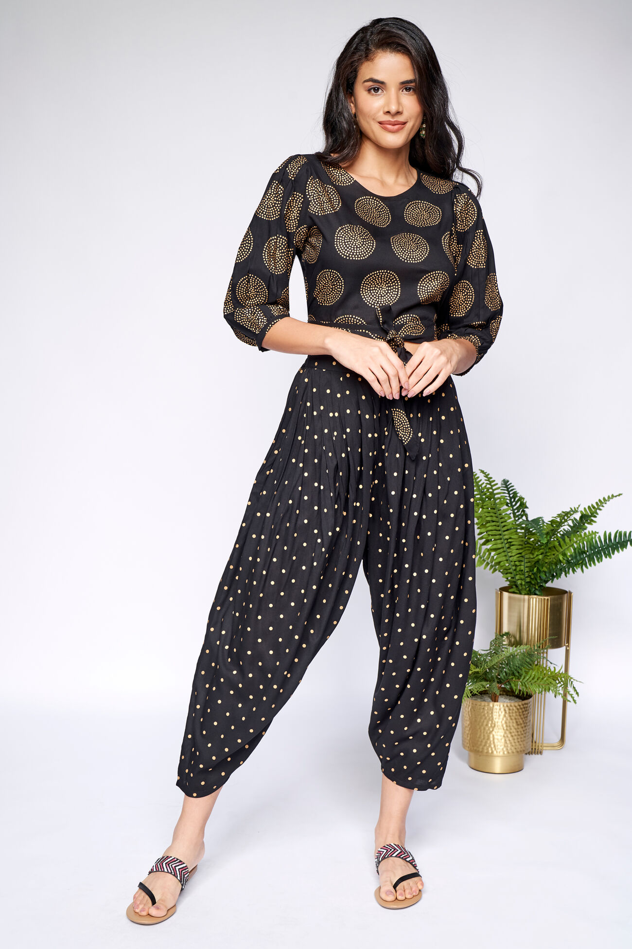 3 - Black Regular Dhoti Style Suit, image 3