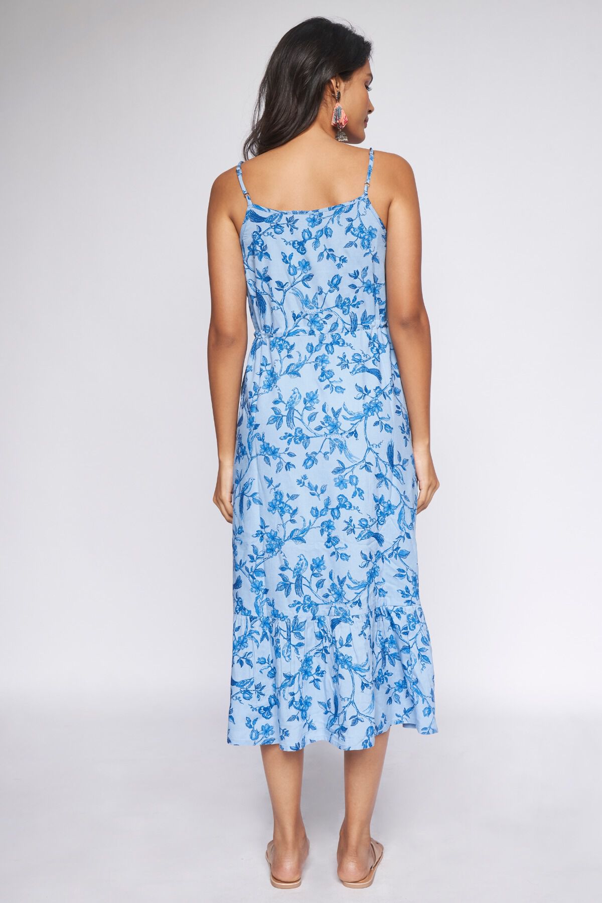 5 - Blue Floral Fit & Flare Dress, image 5