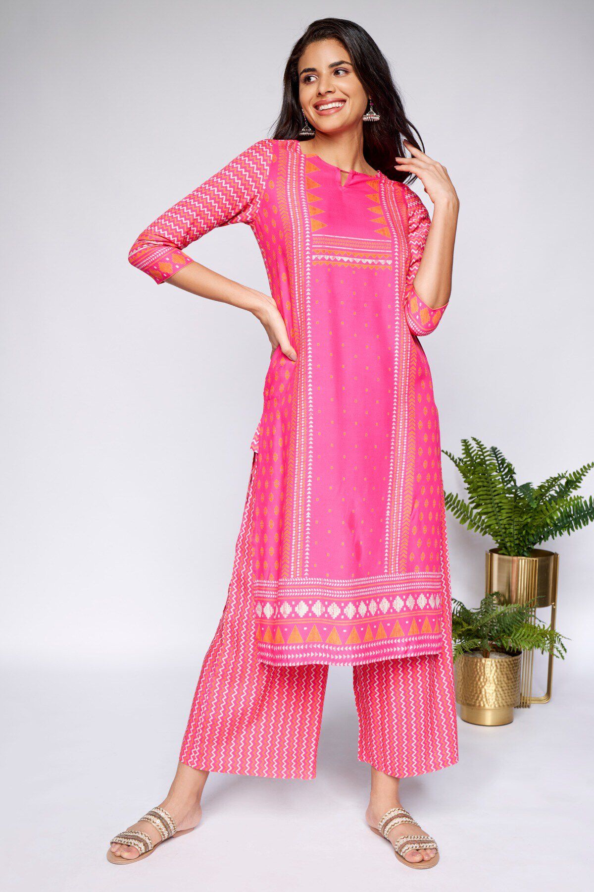 1 - Pink Geometric Bottom, image 2