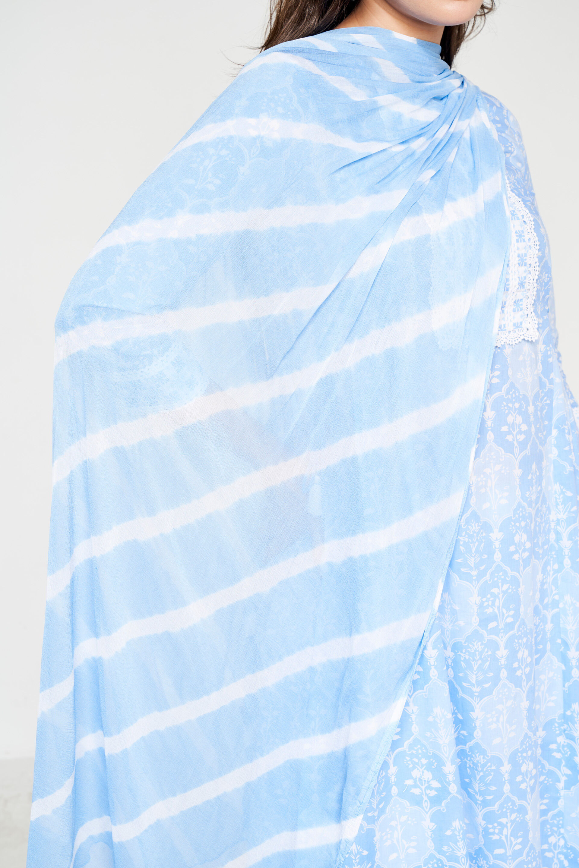 Blue Floral Straight Set of 3, Blue, image 8